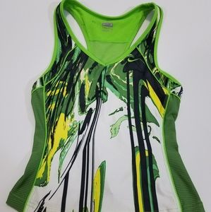 Multicolored Green Nike FIT DRY Athletic Top Sz Sm